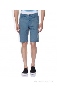 United Colors Of Benetton Blue Cotton Shorts